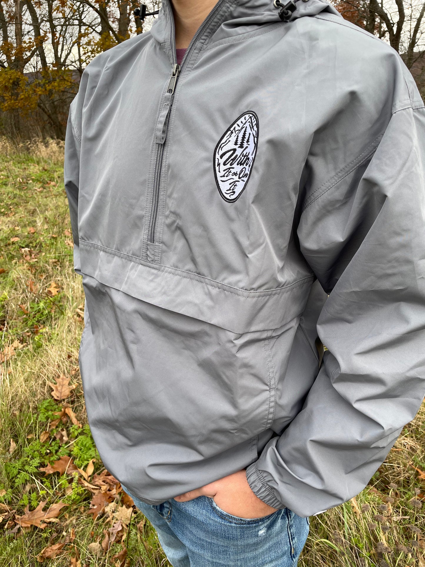 Embroidered Champion Packable Jacket - Mountain Crest