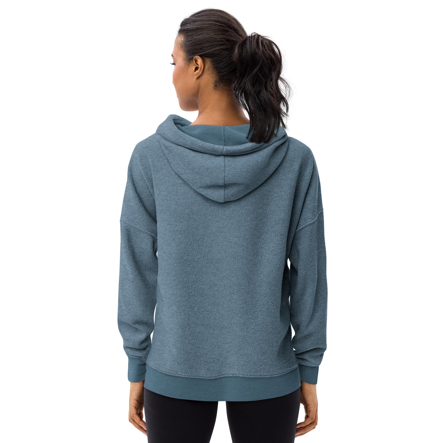Sueded Fleece Monochrome Hoodie - Slate
