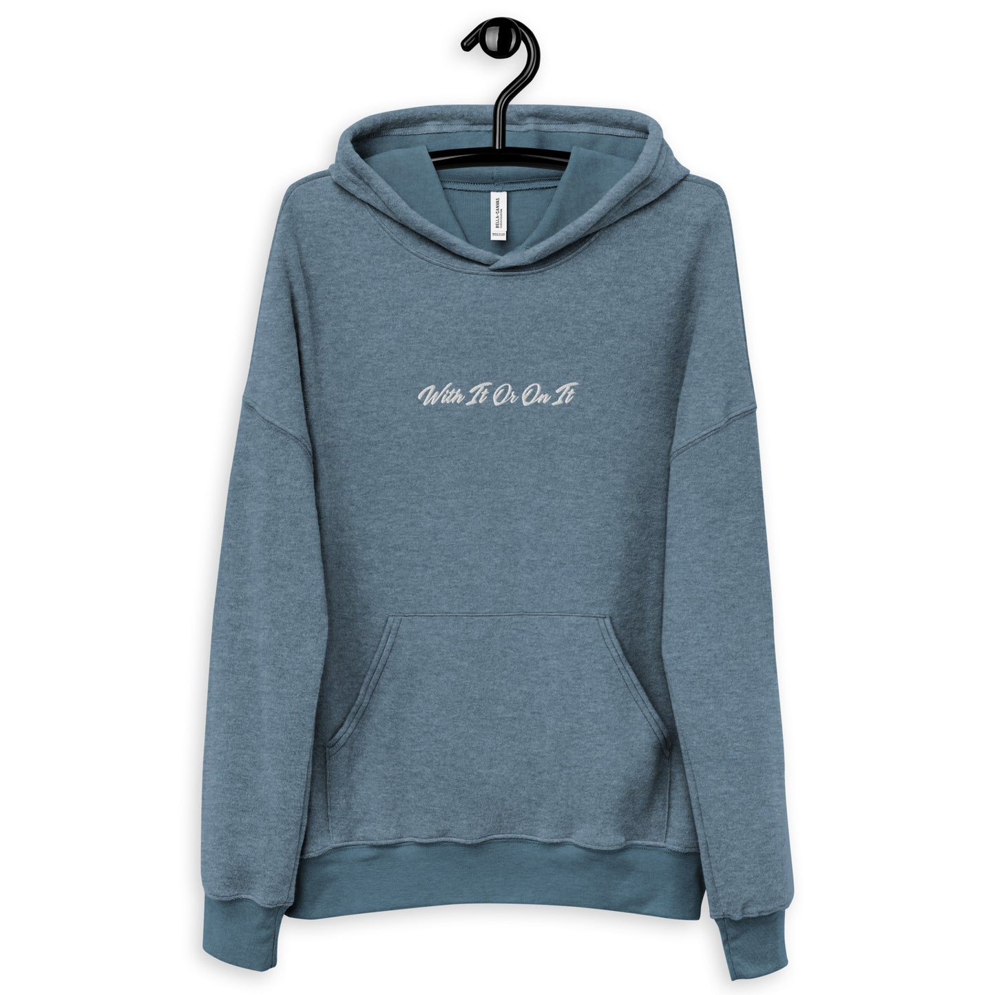 Sueded Fleece Monochrome Hoodie - Slate