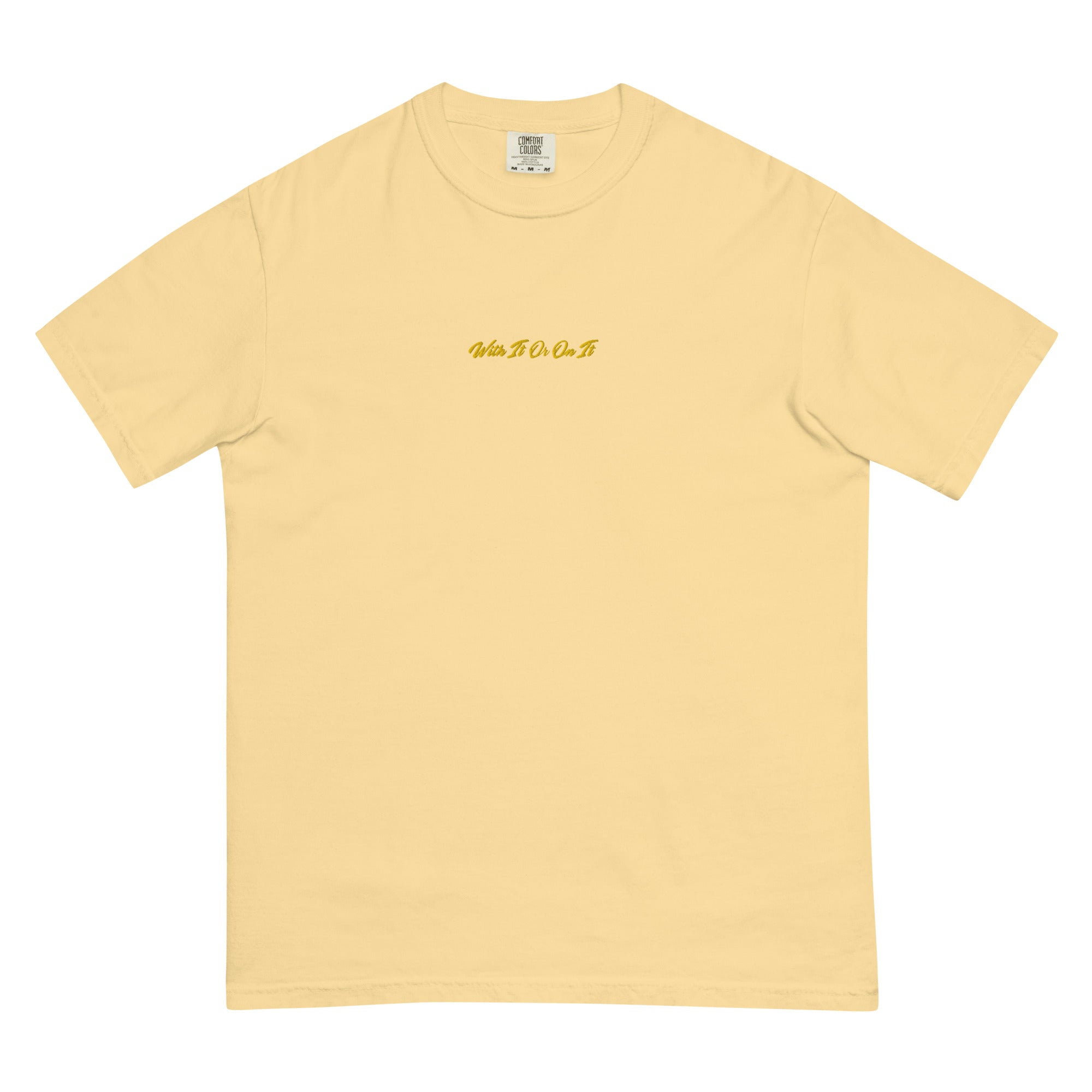 Butter Yellow Comfort Color T-shirt With Fabric 381A on White -  Canada
